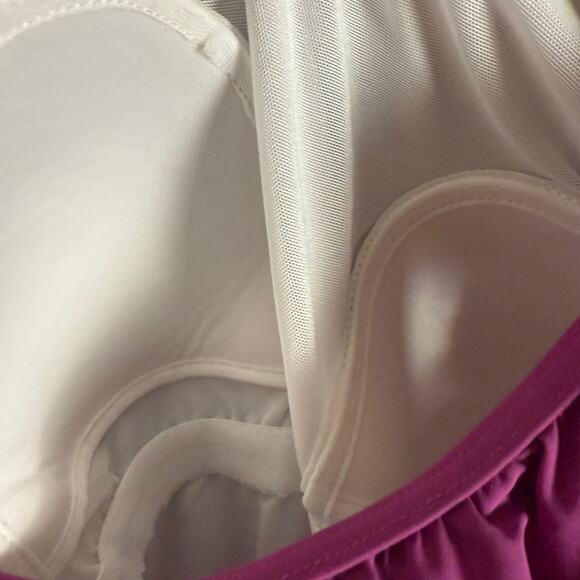 Profile By Gottex Purple One-Shoulder Ruffle One-Piece Swimsuit Size 8 - Picture 10 of 10